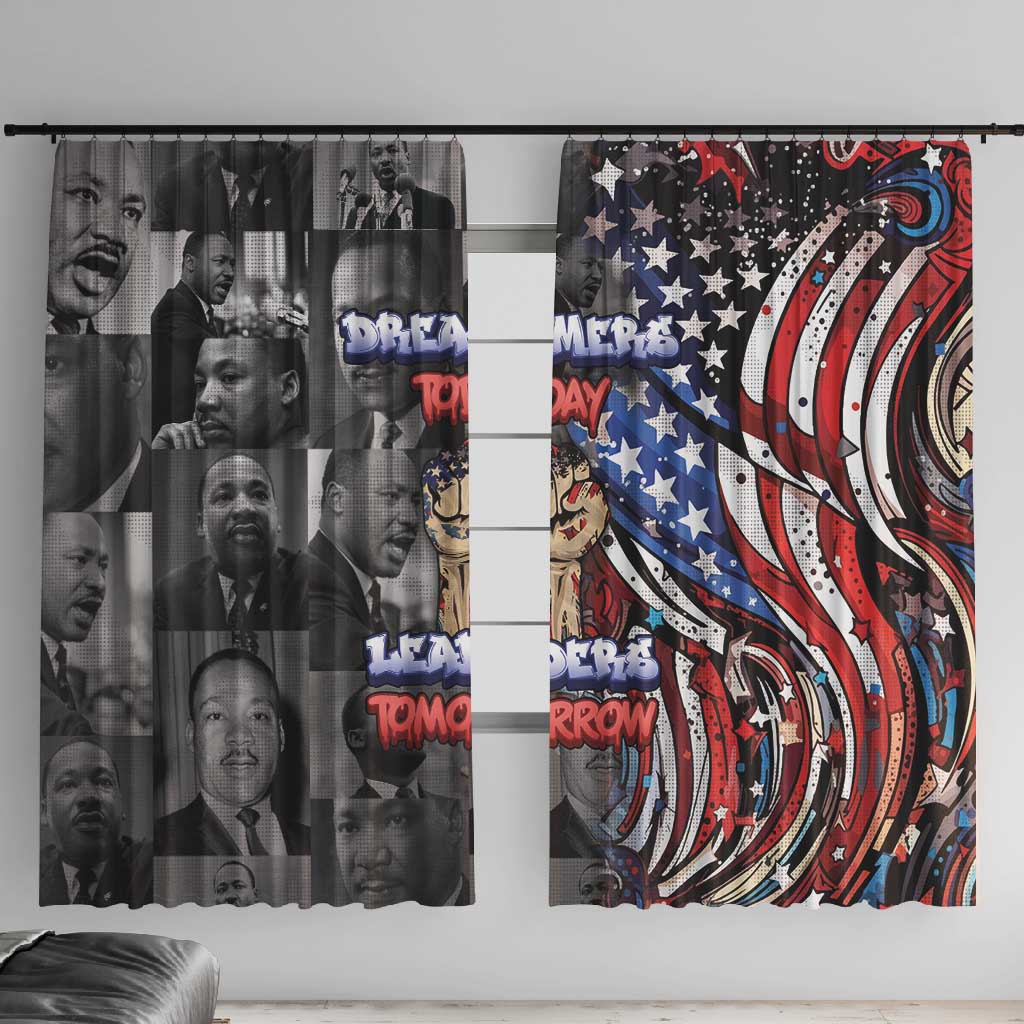 Martin Luther King Jr Day Window Curtain Dreamers Today Leaders Tomorrow - African Pride