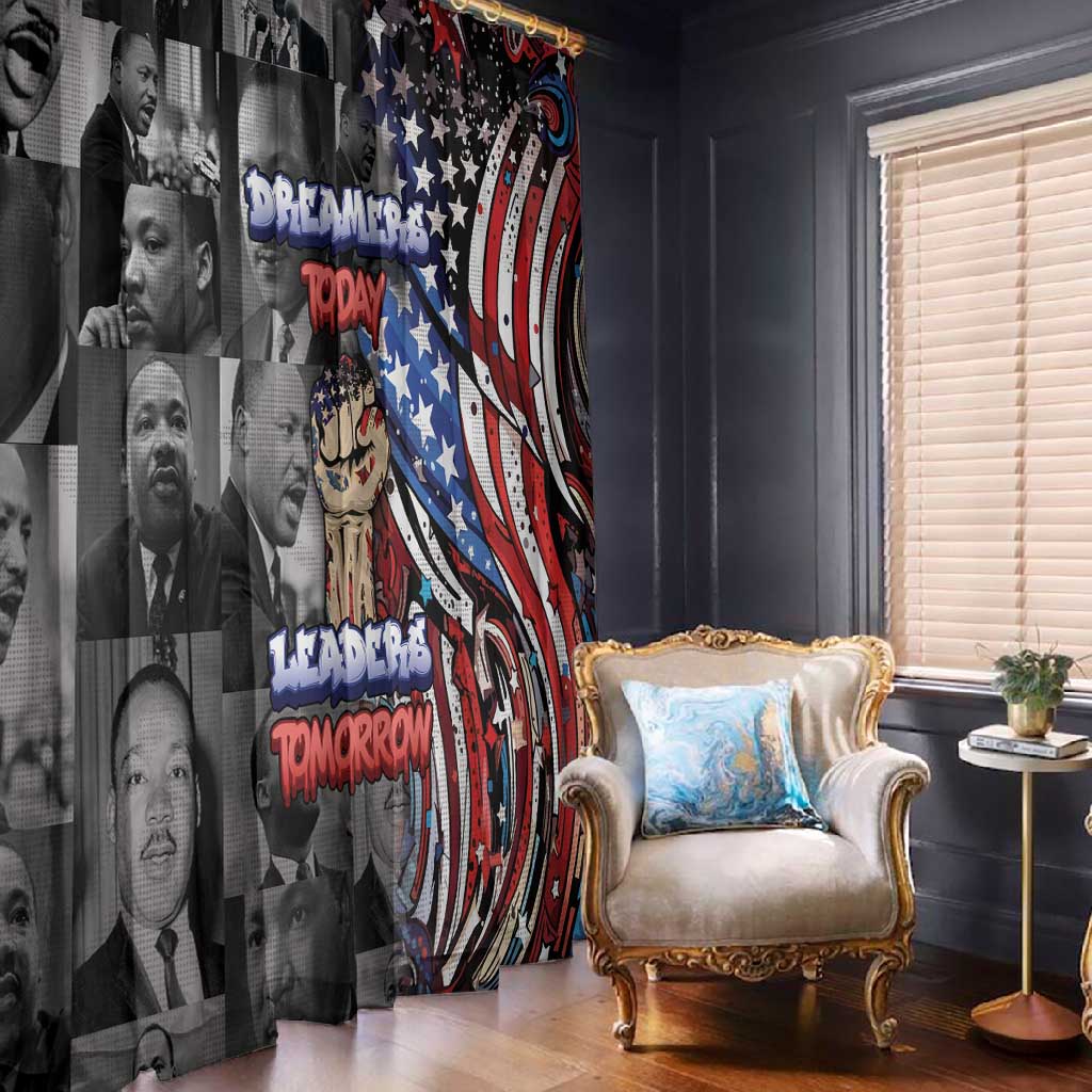 Martin Luther King Jr Day Window Curtain Dreamers Today Leaders Tomorrow - African Pride