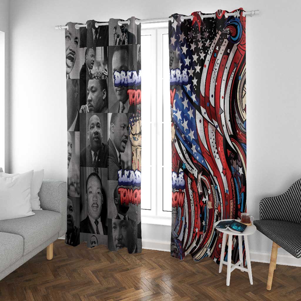 Martin Luther King Jr Day Window Curtain Dreamers Today Leaders Tomorrow - African Pride