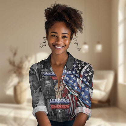 Martin Luther King Jr Day Women Casual Shirt Dreamers Today Leaders Tomorrow - African Pride
