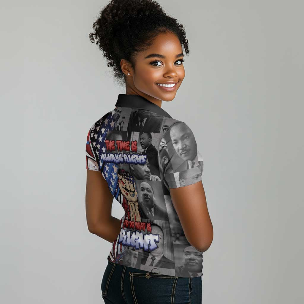 Martin Luther King Jr Day Women Polo Shirt Dreamers Today Leaders Tomorrow DT05