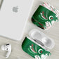 Algeria Football AirPods Case Glitch Effect Desert Lines And Star Crescent