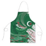 Algeria Football Apron Glitch Effect Desert Lines And Star Crescent