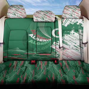 Algeria Football Back Car Seat Cover Glitch Effect Desert Lines And Star Crescent