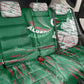 Algeria Football Back Car Seat Cover Glitch Effect Desert Lines And Star Crescent