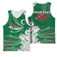 Custom Algeria Football Basketball Jersey Glitch Effect Desert Lines And Star Crescent