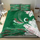 Algeria Football Bedding Set Glitch Effect Desert Lines And Star Crescent