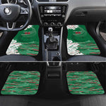 Custom Algeria Football Car Mats Glitch Effect Desert Lines And Star Crescent