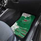 Custom Algeria Football Car Mats Glitch Effect Desert Lines And Star Crescent