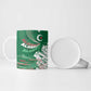 Custom Algeria Football Ceramic Mug Glitch Effect Desert Lines And Star Crescent