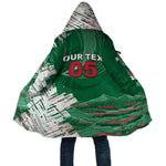 Custom Algeria Football Cloak Glitch Effect Desert Lines And Star Crescent