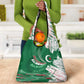 Algeria Football Grocery Bag Glitch Effect Desert Lines And Star Crescent
