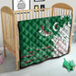 Algeria Football Quilt Glitch Effect Desert Lines And Star Crescent