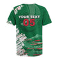 Custom Algeria Football Rugby Jersey Glitch Effect Desert Lines And Star Crescent