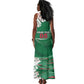 Custom Algeria Football Tank Maxi Dress Glitch Effect Desert Lines And Star Crescent
