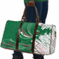 Algeria Football Travel Bag Glitch Effect Desert Lines And Star Crescent