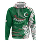 Custom Algeria Football Zip Hoodie Glitch Effect Desert Lines And Star Crescent