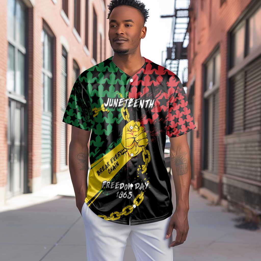 Personalized Juneteenth 1865 Baseball Jersey Break Every Chain