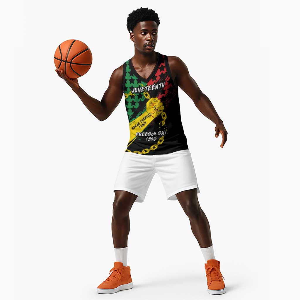 Personalized Juneteenth 1865 Basketball Jersey Break Every Chain DT05