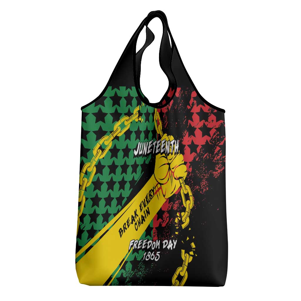 Juneteenth 1865 Grocery Bag Break Every Chain