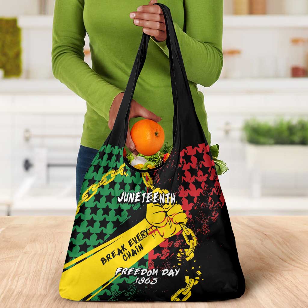Juneteenth 1865 Grocery Bag Break Every Chain
