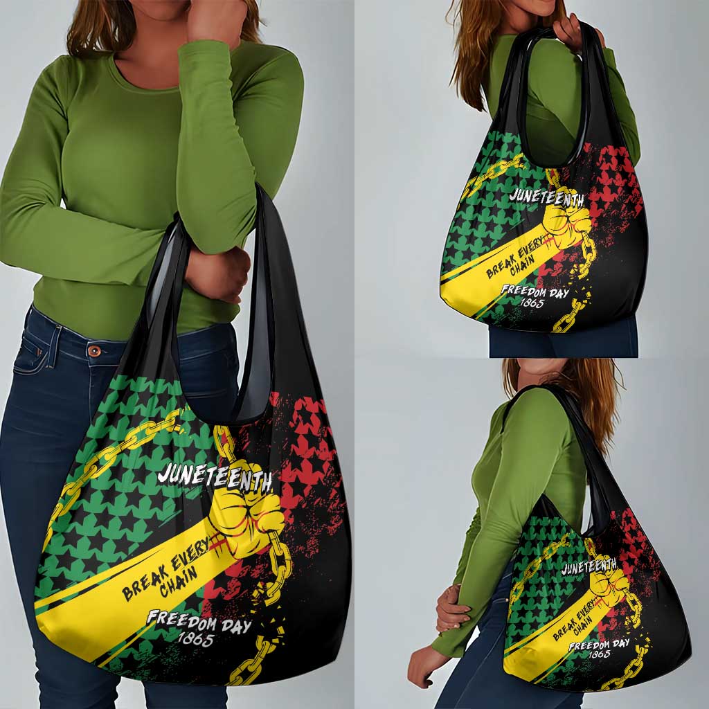 Juneteenth 1865 Grocery Bag Break Every Chain