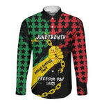 Personalized Juneteenth 1865 Long Sleeve Button Shirt Break Every Chain