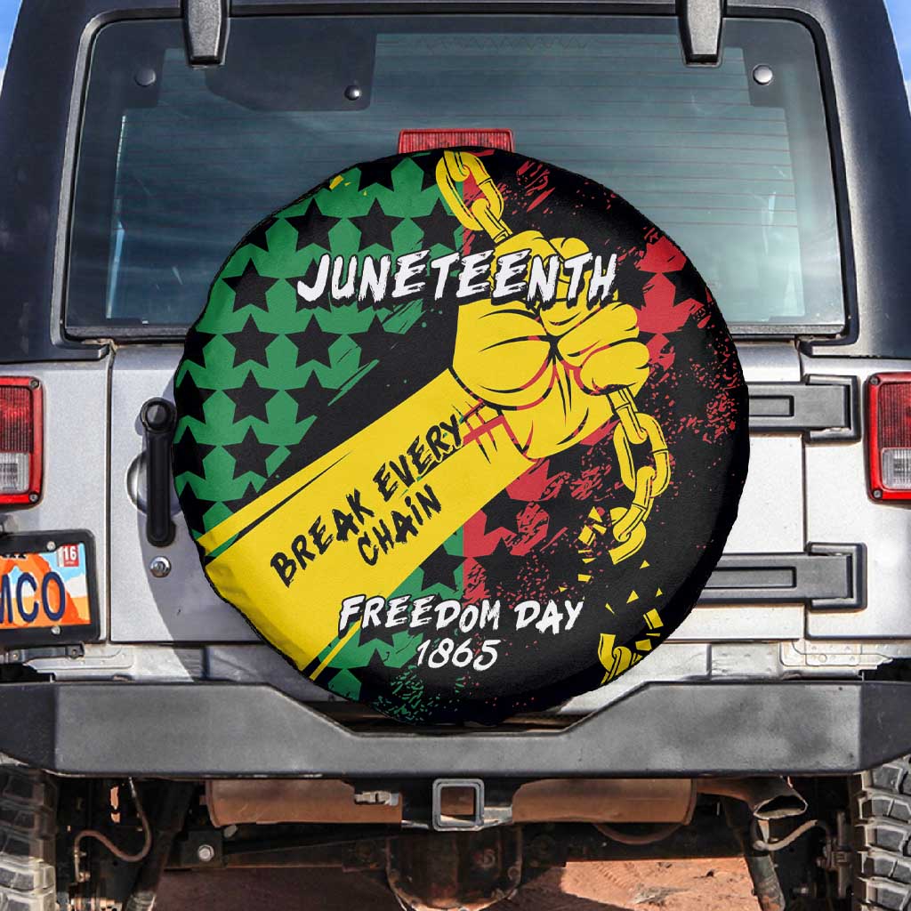 Juneteenth 1865 Spare Tire Cover Break Every Chain