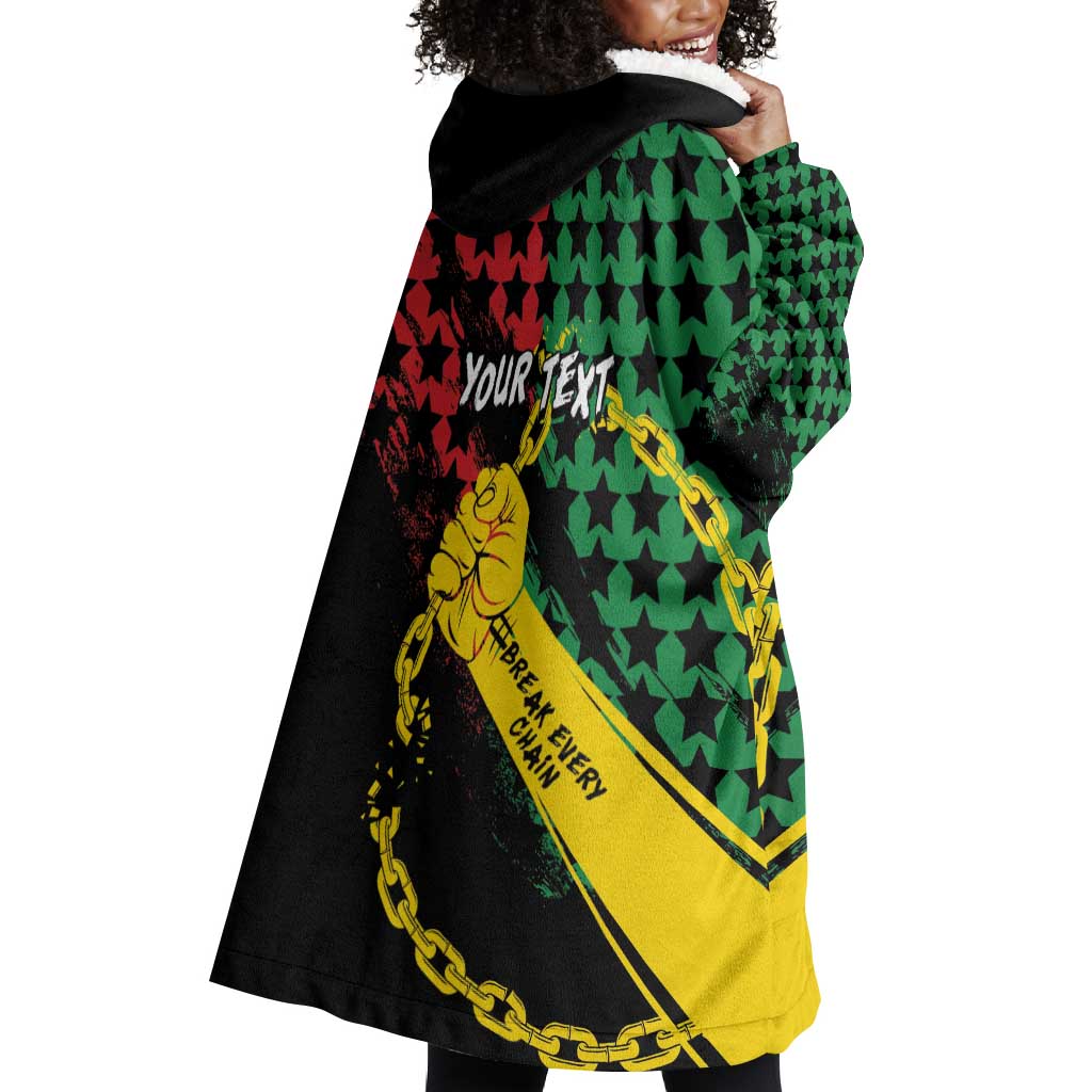 Personalized Juneteenth 1865 Wearable Blanket Hoodie Break Every Chain