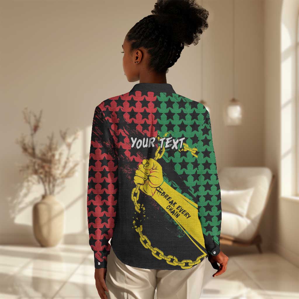 Personalized Juneteenth 1865 Women Casual Shirt Break Every Chain