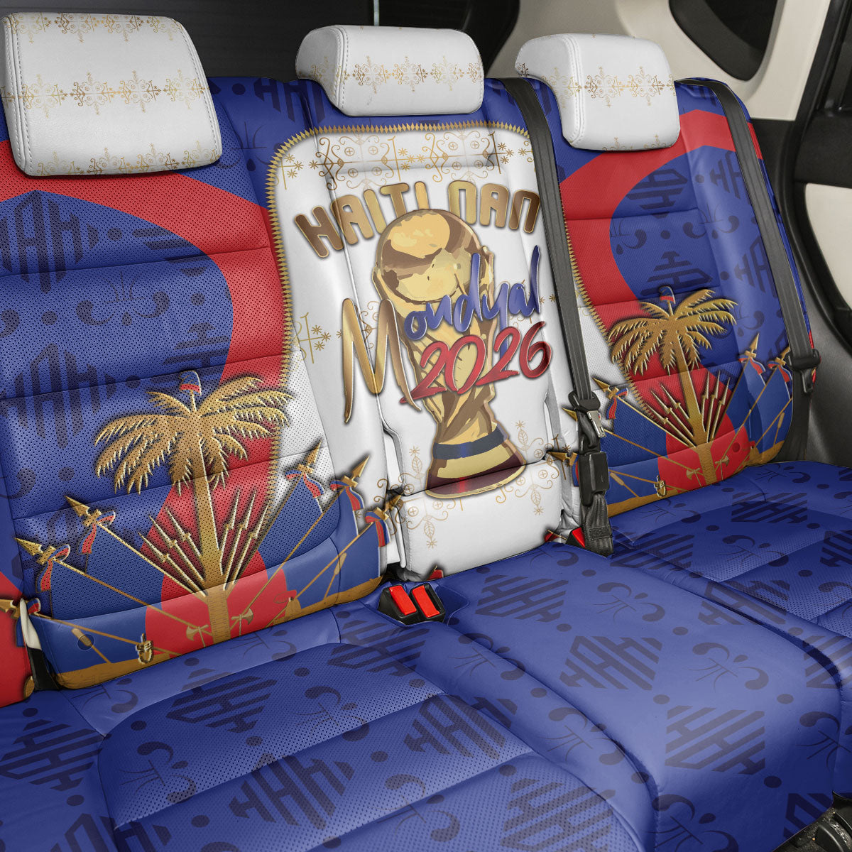 Haiti Nan Mondyal 2026 Back Car Seat Cover Road To Glory
