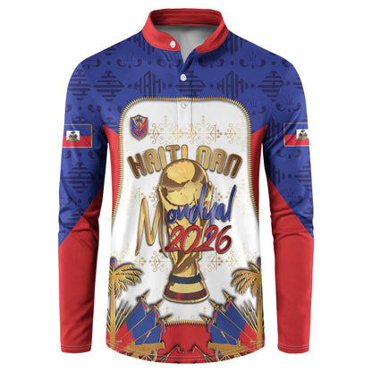 Custom Haiti Nan Mondyal 2026 Button Sweatshirt Road To Glory