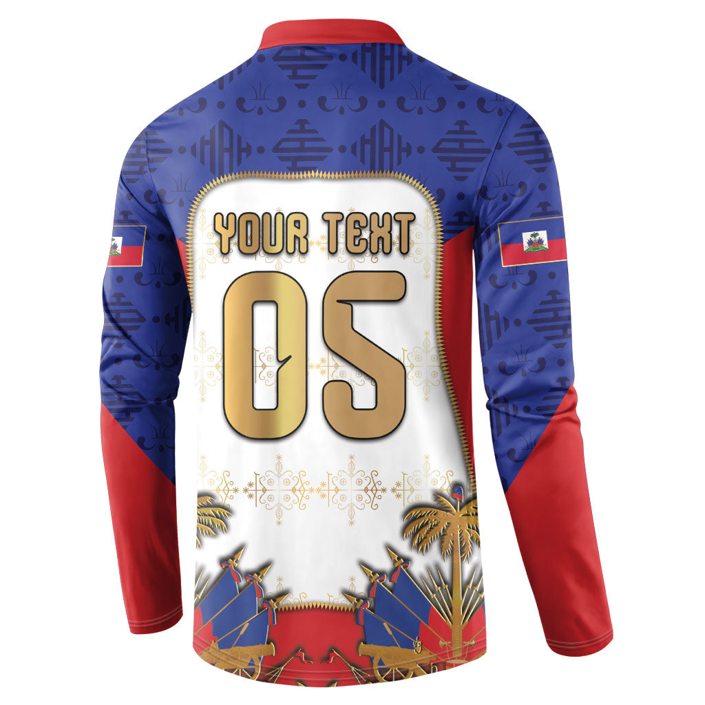 Custom Haiti Nan Mondyal 2026 Button Sweatshirt Road To Glory