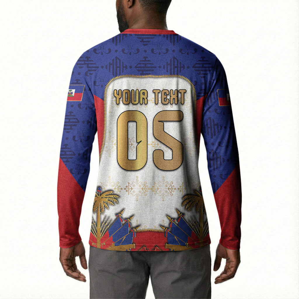 Custom Haiti Nan Mondyal 2026 Button Sweatshirt Road To Glory