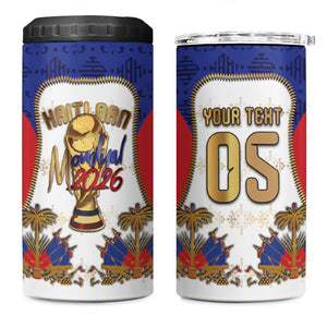 Custom Haiti Nan Mondyal 2026 4 in 1 Can Cooler Tumbler Road To Glory
