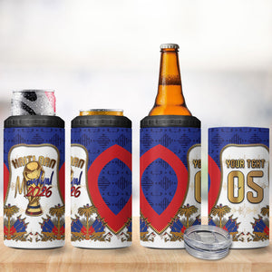 Custom Haiti Nan Mondyal 2026 4 in 1 Can Cooler Tumbler Road To Glory