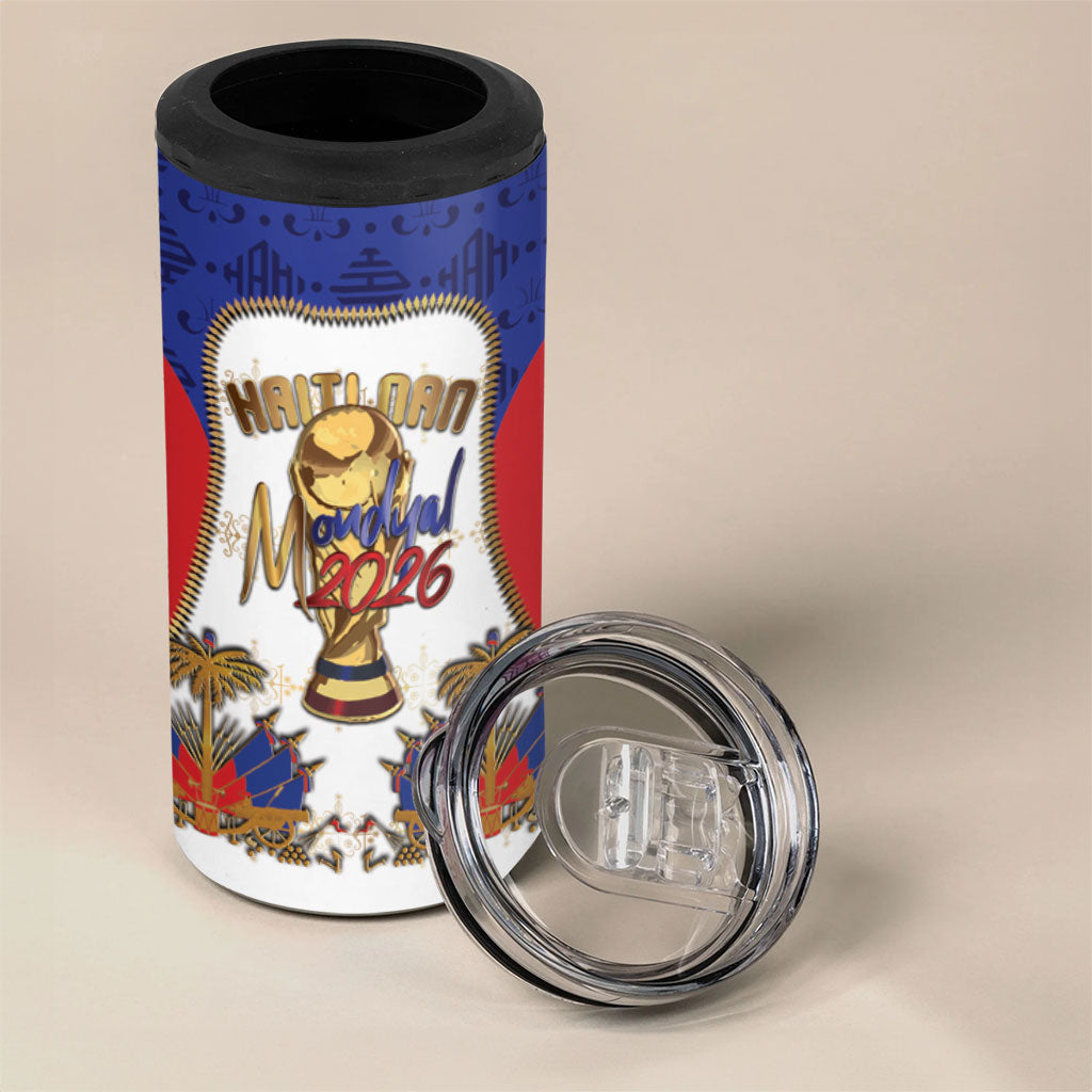 Custom Haiti Nan Mondyal 2026 4 in 1 Can Cooler Tumbler Road To Glory