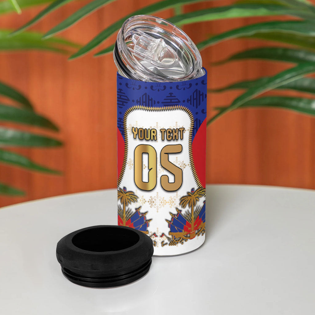 Custom Haiti Nan Mondyal 2026 4 in 1 Can Cooler Tumbler Road To Glory