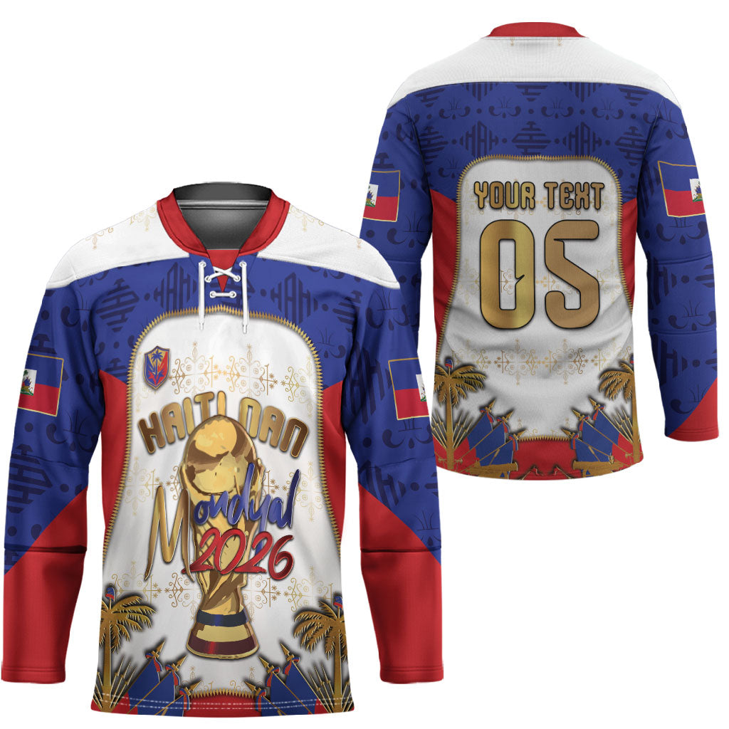 Custom Haiti Nan Mondyal 2026 Hockey Jersey Road To Glory