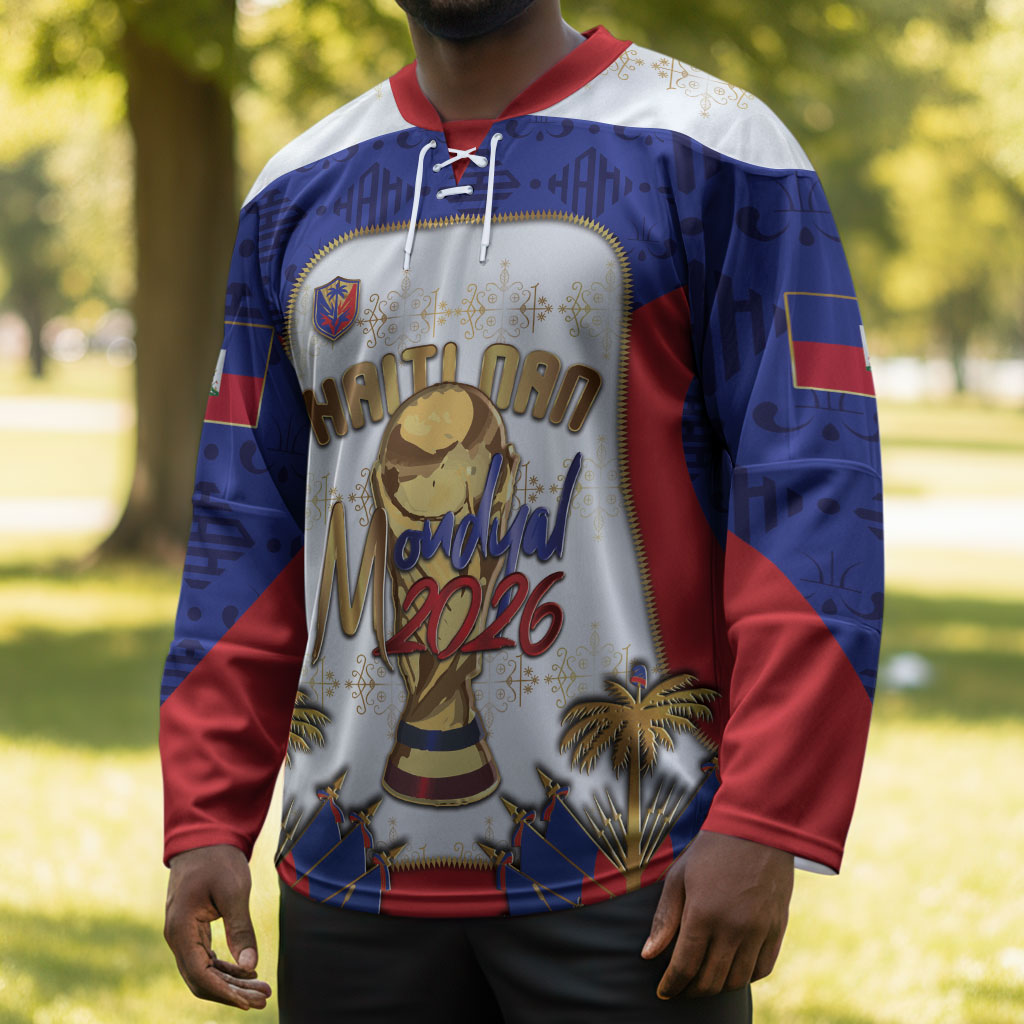 Custom Haiti Nan Mondyal 2026 Hockey Jersey Road To Glory