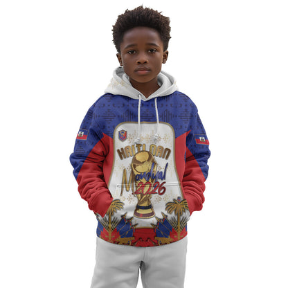 Custom Haiti Nan Mondyal 2026 Kid Hoodie Road To Glory