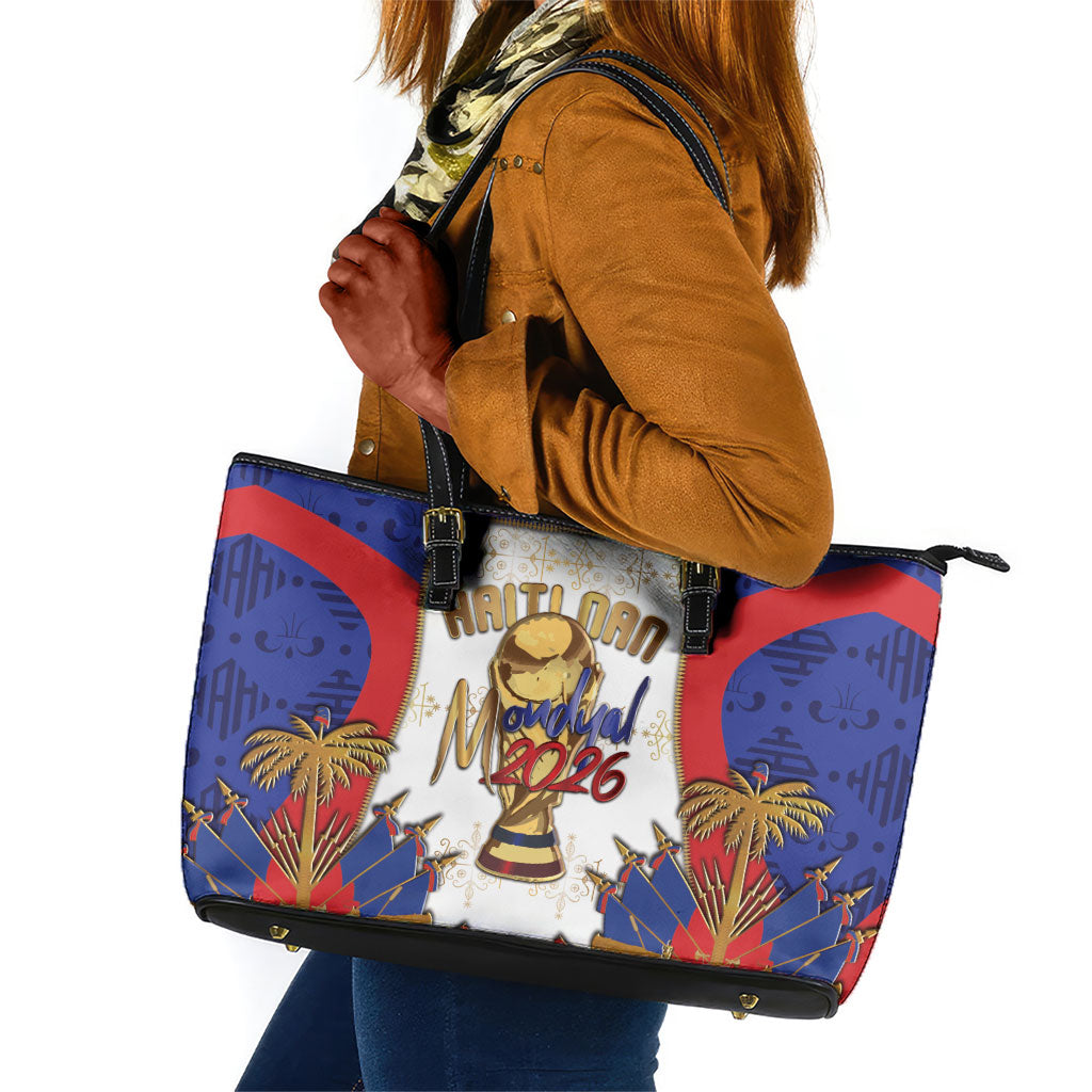 Haiti Nan Mondyal 2026 Leather Tote Bag Road To Glory