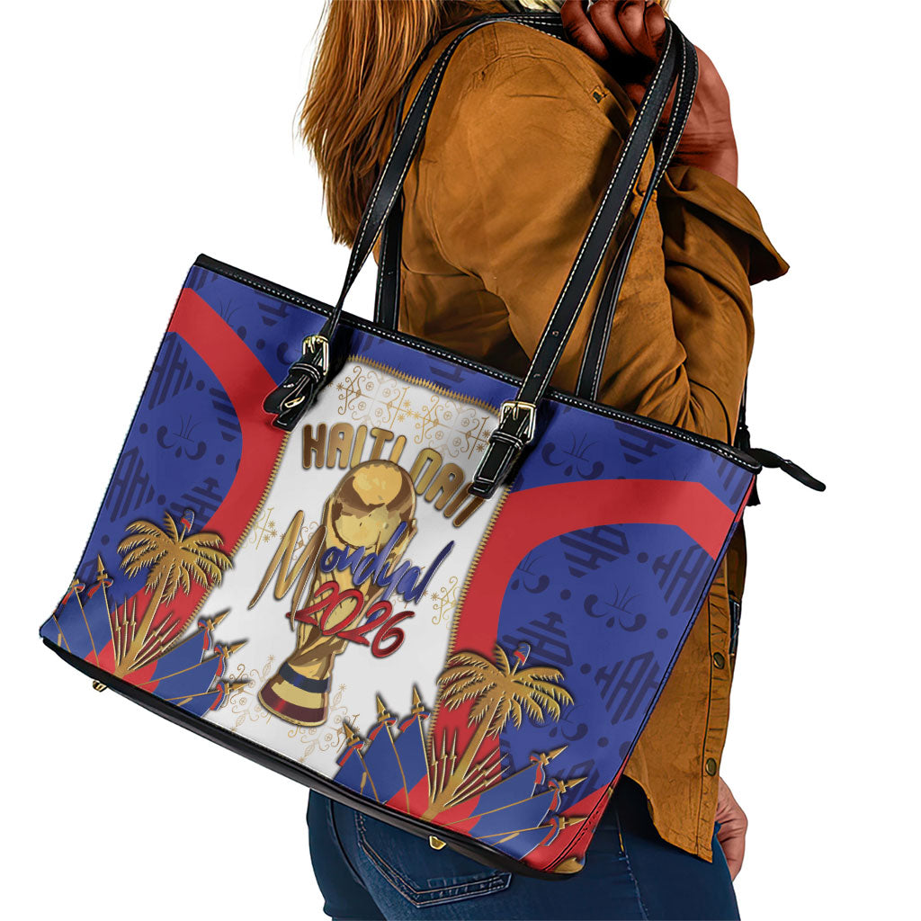 Haiti Nan Mondyal 2026 Leather Tote Bag Road To Glory