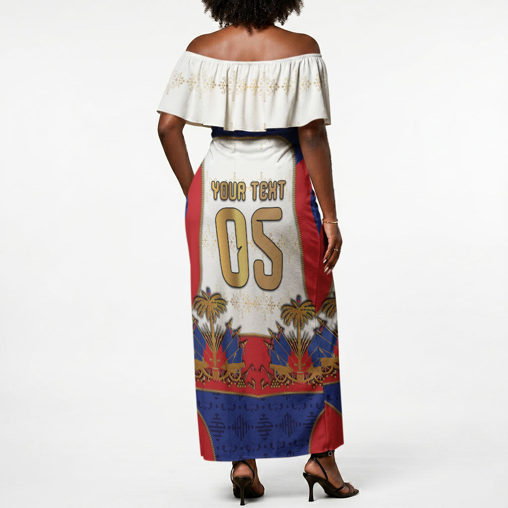 Custom Haiti Nan Mondyal 2026 Off Shoulder Maxi Dress Road To Glory