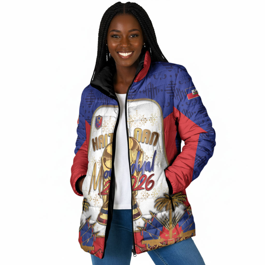 Custom Haiti Nan Mondyal 2026 Padded Jacket Road To Glory