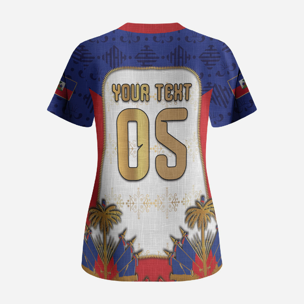 Custom Haiti Nan Mondyal 2026 Scrub Top Road To Glory