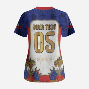 Custom Haiti Nan Mondyal 2026 Scrub Top Road To Glory