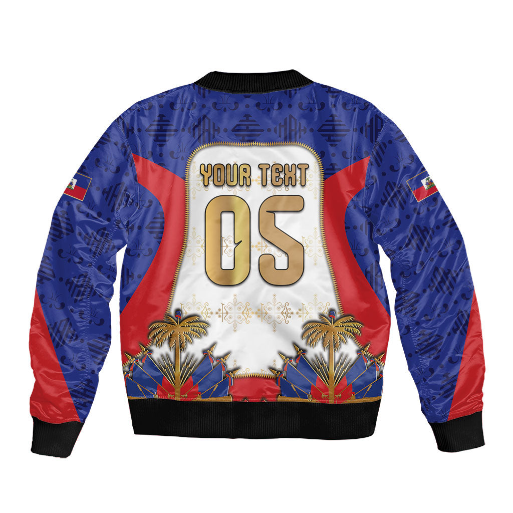 Custom Haiti Nan Mondyal 2026 Sleeve Zip Bomber Jacket Road To Glory