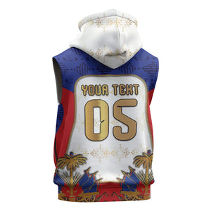 Custom Haiti Nan Mondyal 2026 Sleeveless Hoodie Road To Glory