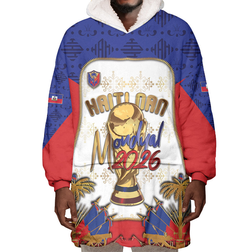 Custom Haiti Nan Mondyal 2026 Wearable Blanket Hoodie Road To Glory